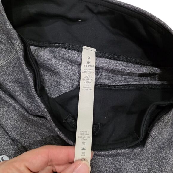 Lululemon Gray Pace Rival Cropped Leggings 2 - Picture 5 of 5